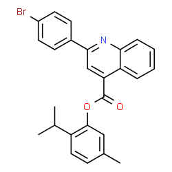 2-isopropyl-5-methylphenyl 2-(4-bromophenyl)-4-quinolinecarboxylate picture