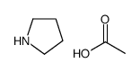 acetic acid,pyrrolidine Structure