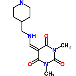1,3-Dimethyl-5-{[(piperidin-4-ylmethyl)-amino]-methylene}-pyrimidine-2,4,6-trione Structure