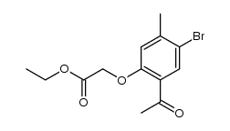 ethyl 2-acetyl-4-bromo-5-methylphenoxyacetate结构式
