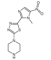 5-(1-methyl-5-nitro-1H-imidazol-2-yl)-2-(piperazin-1-yl)-1,3,4-thiadiazole Structure