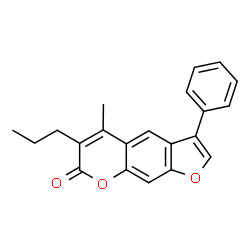 5-methyl-3-phenyl-6-propylfuro[3,2-g]chromen-7-one结构式