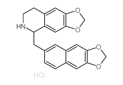 1,3-Dioxolo[4,5-g]isoquinoline, 5,6,7,8-tetrahydro-5-(naphtho[2, 3-d]-1,3-dioxol-6-ylmethyl)-, hydrochloride structure