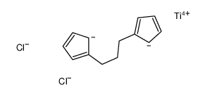 5-(3-cyclopenta-2,4-dien-1-ylpropyl)cyclopenta-1,3-diene,titanium(4+),dichloride结构式