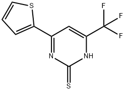 4-thiophen-2-yl-6-(trifluoromethyl)-1H-pyrimidine-2-thione Structure