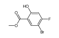 5-溴-4-氟-2-羟基苯甲酸甲酯结构式