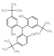 2-[bis(2-hydroxy-5-tert-butyl-phenyl)methyl]-4-tert-butyl-phenol结构式