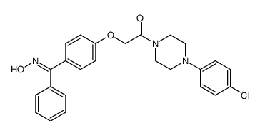 1-(4-chloro-phenyl)-4-{[4-(hydroxyimino-phenyl-methyl)-phenoxy]-acetyl}-piperazine结构式