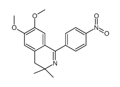 6,7-dimethoxy-3,3-dimethyl-1-(4-nitrophenyl)-4H-isoquinoline结构式