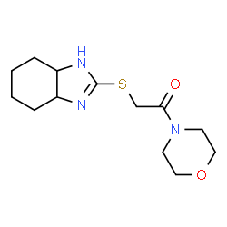 2-(3a,4,5,6,7,7a-hexahydro-1H-1,3-benzodiazol-2-ylsulfanyl)-1-(morpholin-4-yl)ethan-1-one Structure
