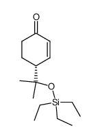 (R)-4-[(1-methyl-1-triethylsilyloxy)ethyl]-2-cyclohexen-1-one结构式