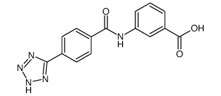 3-[[4-(2H-tetrazol-5-yl)benzoyl]amino]benzoic acid Structure