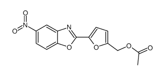 2-[5-(acetoxymethyl)-furan-2-yl]-5-nitrobenzoxazole结构式