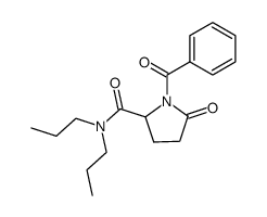 1-benzoyl-5-oxo-N,N-dipropylpyrrolidine-2-carboxamide structure
