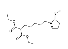 1-methoximino-2-(6,6-dicarbethoxyhexyl)-2-cyclopentene结构式