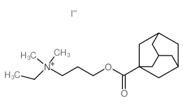 1-Butanaminium, N-ethyl-N,N-dimethyl-3-((tricyclo(3.3.1.1(sup 3,7))dec-1-ylcarbonyl)oxy)-, iodide Structure
