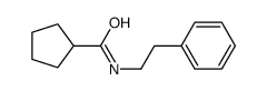 N-(2-phenylethyl)cyclopentanecarboxamide结构式