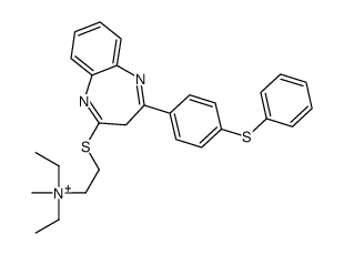 diethyl-methyl-[2-[[2-(4-phenylsulfanylphenyl)-3H-1,5-benzodiazepin-4-yl]sulfanyl]ethyl]azanium Structure