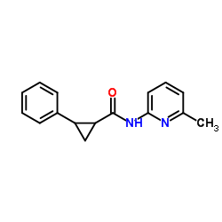 Cyclopropanecarboxamide, N-(6-methyl-2-pyridinyl)-2-phenyl- (9CI) Structure