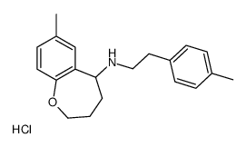 2-(4-methylphenyl)ethyl-(7-methyl-2,3,4,5-tetrahydro-1-benzoxepin-5-yl)azanium,chloride Structure