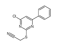 2-(4-chloro-6-phenylpyrimidin-2-yl)sulfanylacetonitrile Structure