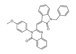 2-[(E)-(1-benzyl-2-oxoindol-3-ylidene)methyl]-3-(4-methoxyphenyl)quinazolin-4-one Structure