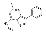 (5-methyl-3-phenylpyrazolo[1,5-a]pyrimidin-7-yl)hydrazine Structure
