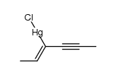 chloro-(1-(E)-ethylidene-but-2-ynyl)-mercury结构式