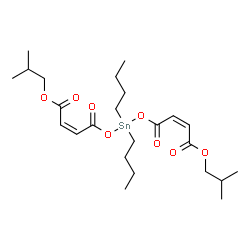 isobutyl (Z,Z)-10,10-dibutyl-2-methyl-5,8,12-trioxo-4,9,11-trioxa-10-stannapentadeca-6,13-dien-15-oate结构式