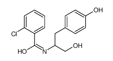 2-chloro-N-[1-hydroxy-3-(4-hydroxyphenyl)propan-2-yl]benzamide结构式