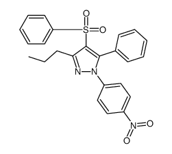 4-(benzenesulfonyl)-1-(4-nitrophenyl)-5-phenyl-3-propylpyrazole Structure