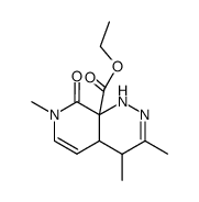 3,4,7-trimethyl-8-oxo-4,4a,7,8-tetrahydro-1H-pyrido[3,4-c]pyridazin-8a-carboxylic acid ethyl ester结构式