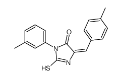 (5Z)-3-(3-methylphenyl)-5-[(4-methylphenyl)methylidene]-2-sulfanylideneimidazolidin-4-one结构式