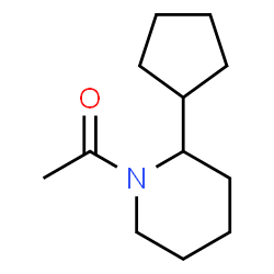 Piperidine, 1-acetyl-2-cyclopentyl- (9CI) Structure