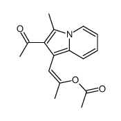 1-(2-acetyl-3-methylindolizin-1-yl)prop-1-en-2-yl acetate结构式