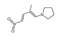 1-(2-methyl-4-nitrobuta-1,3-dienyl)pyrrolidine结构式