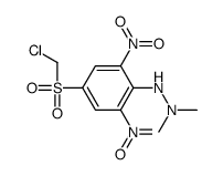 2-[4-(chloromethylsulfonyl)-2,6-dinitrophenyl]-1,1-dimethylhydrazine Structure