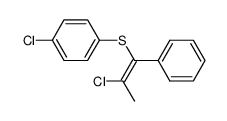 1-Chloro-4-((Z)-2-chloro-1-phenyl-propenylsulfanyl)-benzene结构式