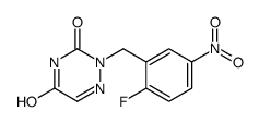 2-[(2-fluoro-5-nitrophenyl)methyl]-1,2,4-triazine-3,5-dione结构式