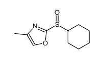 2-cyclohexylsulfinyl-4-methyl-1,3-oxazole结构式