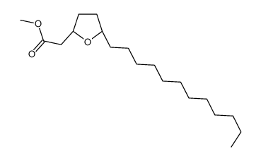 methyl 2-[(2R,5R)-5-dodecyloxolan-2-yl]acetate结构式