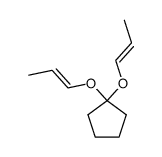 1-[((E)-Propenyl)oxy]-1-[((Z)-propenyl)oxy]-cyclopentane结构式