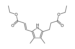 (E)-3-[5-(2-Ethoxycarbonyl-ethyl)-3,4-dimethyl-1H-pyrrol-2-yl]-acrylic acid ethyl ester结构式