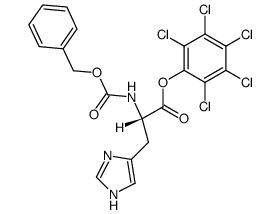 Nα-benzyloxycarbonyl-histidine pentachlorophenyl ester结构式
