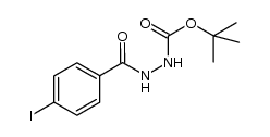 tert-butyl 2-(4-iodobenzoyl)hydrazinecarboxylate结构式