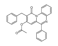 8-acetoxy-9-benzyl-6-phenyl-pyrido[1,2-a]quinoxalin-10-one结构式