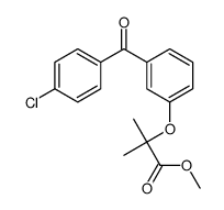 methyl 2-[3-(4-chlorobenzoyl)phenoxy]-2-methylpropanoate结构式