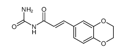 N-carbamoyl-3-(2,3-dihydro-benzo[1,4]dioxin-6-yl)-acrylamide结构式