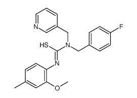 1-[(4-fluorophenyl)methyl]-3-(2-methoxy-4-methylphenyl)-1-(pyridin-3-ylmethyl)thiourea Structure