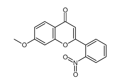 7-methoxy-2-(2-nitrophenyl)chromen-4-one Structure